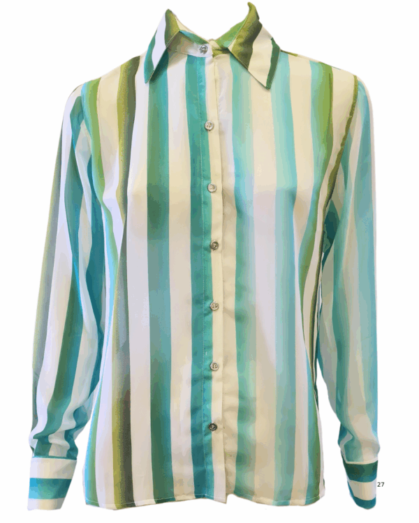 Camisa listrada verde