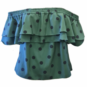 Blusa verde de poá