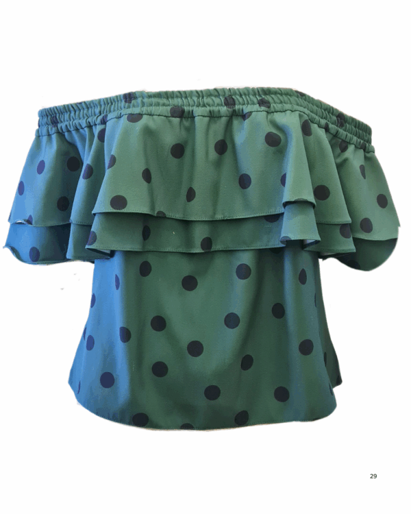 Blusa verde de poá