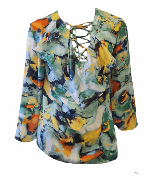 Camisa com estampa de peixe - Mabelle