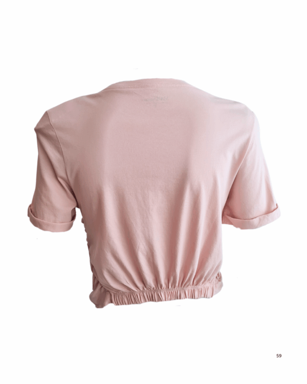 Camiseta curta com ombreiras - Imagem 2